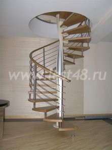 Межэтажная винтовая лестница с забежными ступенями 09-06